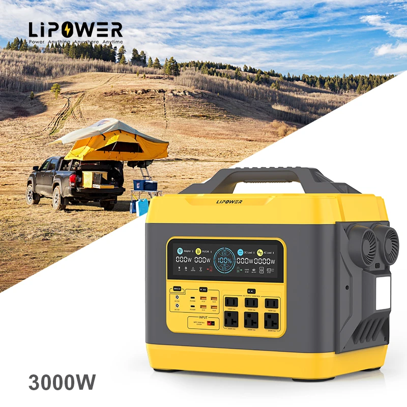 Двунаправленный инвертор Lipower 3000 Вт быстрая зарядка портативная электростанция для инструментов