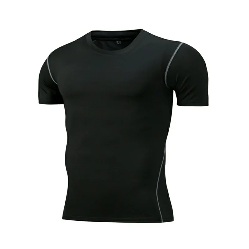 Hot Sale Tops Rash guard  Custom Compression Shirts For Men Compression Short Sleeve Compression Shirt Rash Guard