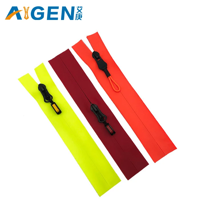 AIGEN Flash Sale 3# 5# 8# Open End PU  Invisible Customable Impermeable Auto Lock Waterproof Zipper For Clothes