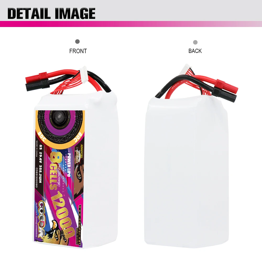 CODDAR 8S 12000MAH 29.6V 80C XT150 Connector RC LiPo Battery Large Scale Drone Agriculture Quadcopter Race Car Truck Buggy