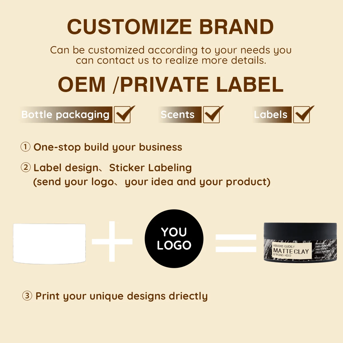 Customization Defines Shape Hair Men Styling Paste Matte Look Hair Clay Mud