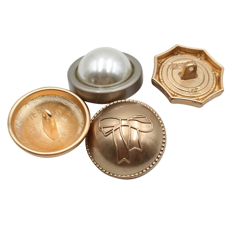 Высококачественная Выгравированная Золотая Фирменная логотип под заказ металлическая купольная кнопка для джинсовой