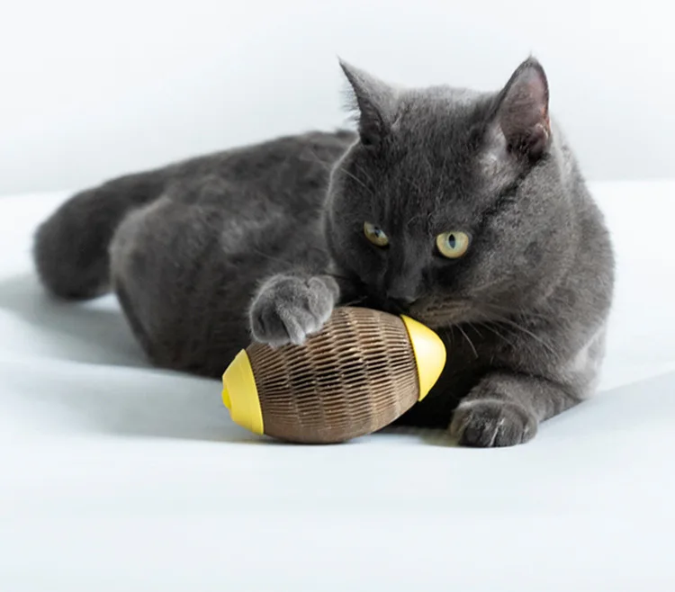 Wholesale Kitty Faithful Playmate Reduce Obesity And Loneliness Cat Scratcher Cardboard With Catnip Ball