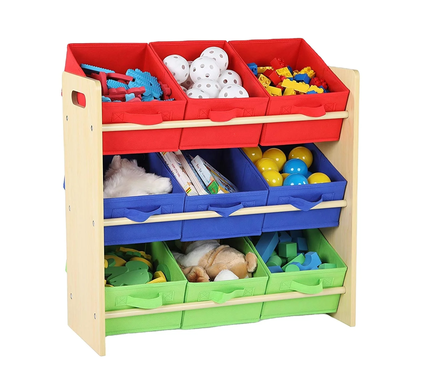 Fabric Storage Bins Toys Storage Shelf Set Home Furniture Modern Design For Kids