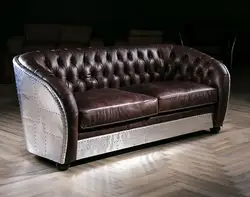 aluminum furniture aviator tufted chesterfield loveseat sofa