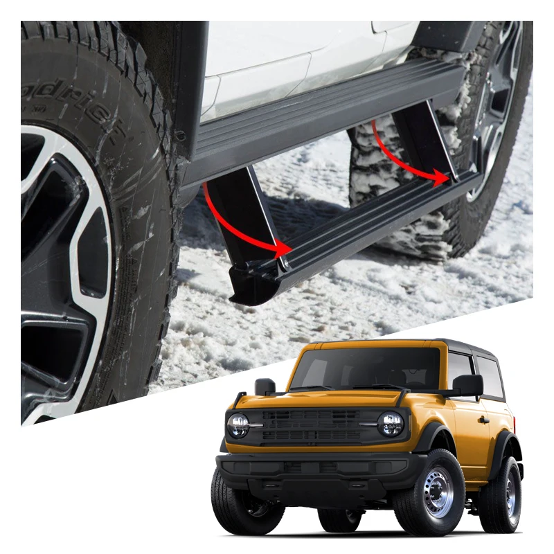 Car Accessories Body Kit Side Foot Step Pedal Power Side Step Running Board For Ford Bronco 2021 2022 2023