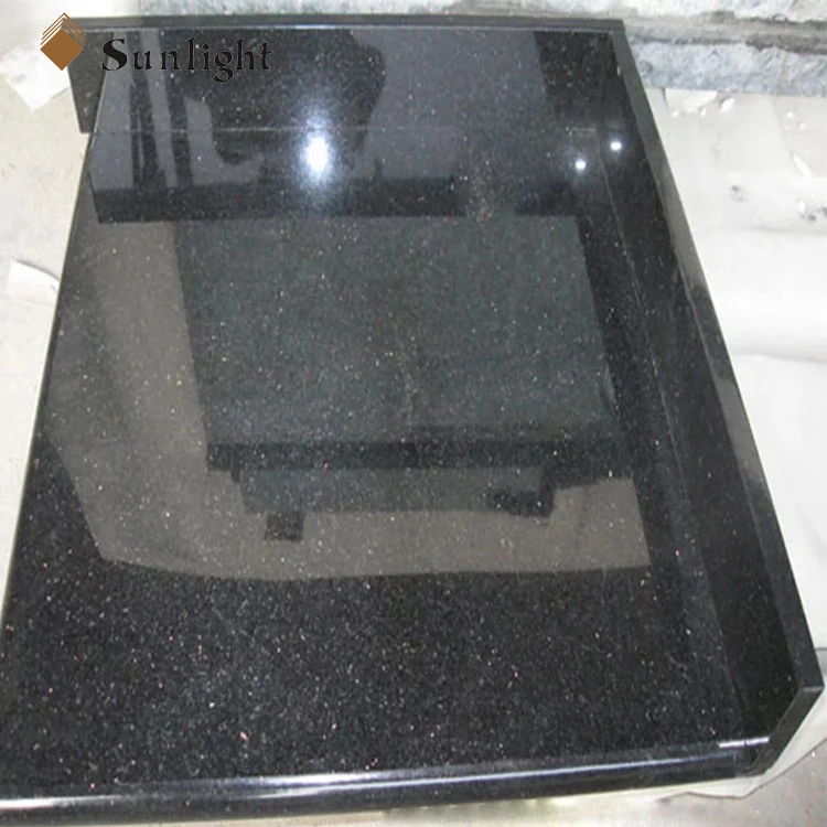 Customized Size Countertops High Quality Black Galaxy Worktop Solid Surface Kitchen Counter Tops