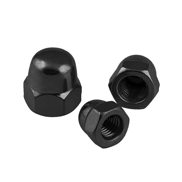 High quality m3 m4 m6 m8 m10 m12 m16 cap nut hex domed cap nuts steel cap nuts