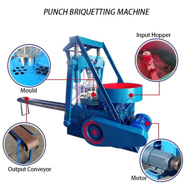 New Design High Performance Coal Powder Coke Honeycomb Coal Briquette Charcoal Making Machine