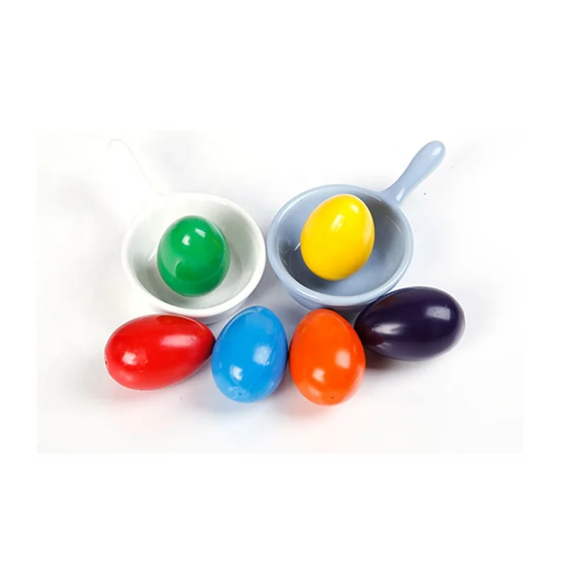 
6 colors cute solid egg crayons easter egg shape for children painting 