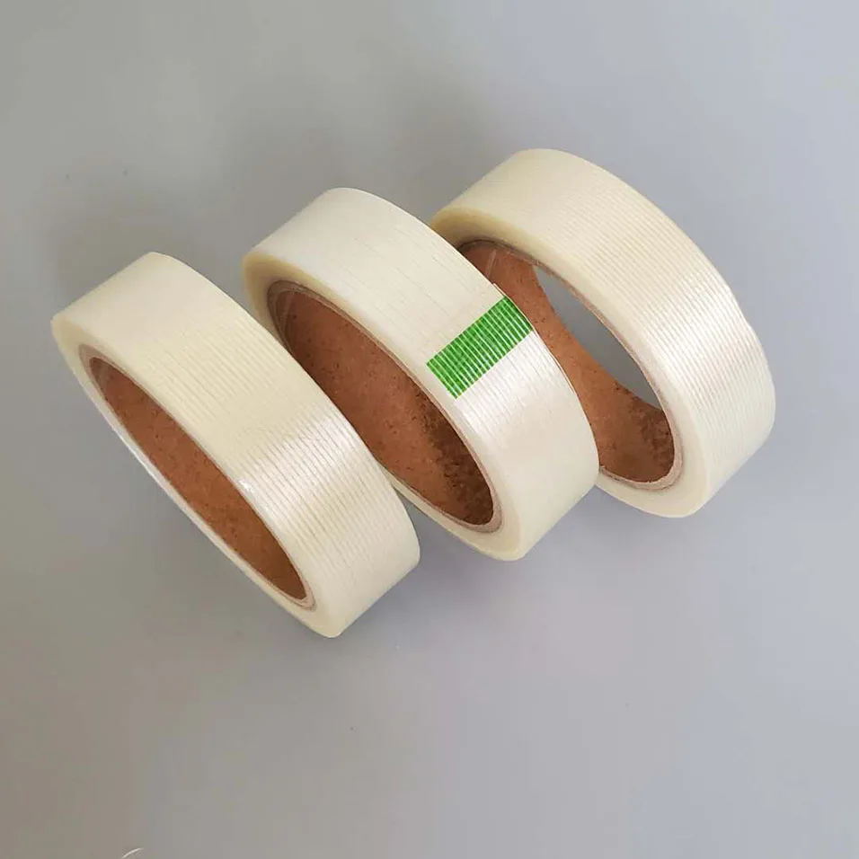 Laminated Cross Directional Fiberglass Reinforced Adhesive Filament Tape for packing / sealing