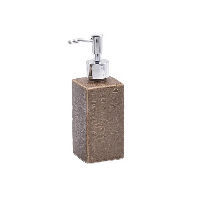 Factory  Price Eco-friendly Custom Ceramic Bathroom Product Vintage Glazed Square Porcelain Bath Accessories Set