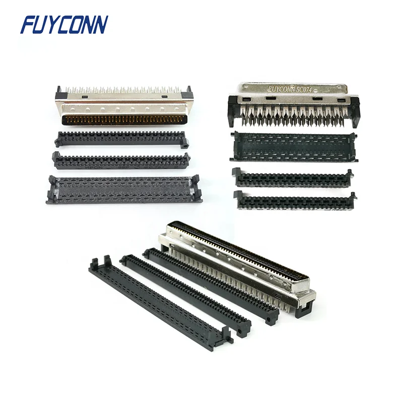 SCSI Cable CN type Servo connector 50pin 68pin 100pin SCSI Mini D Ribbon MDR Connector, 1.27mm pitch IDC SCSI Connector