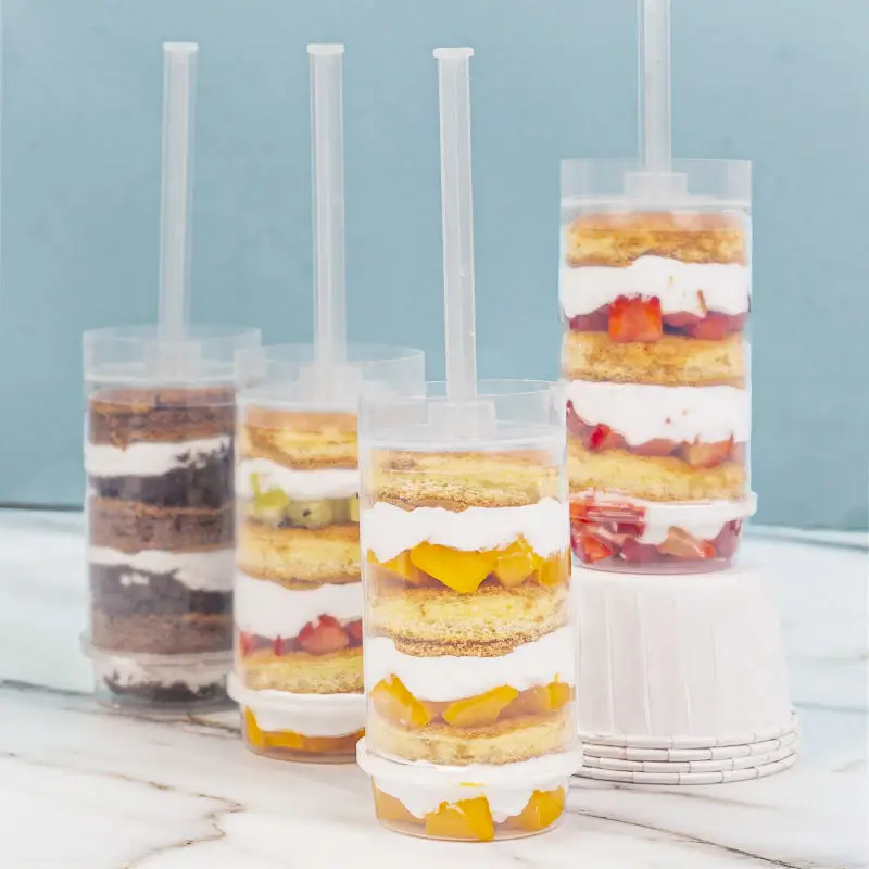 Wholesale good quality Heart-shaped Push plastic pudding Color cake good material pushers