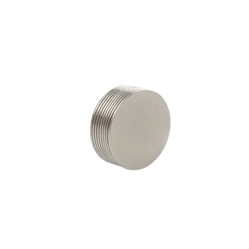 Custom Permanent N52 Round Disc Shape Magnet Small Disc Circular Neodymium Magnetic Materials with 3M Adhesive for Industrial