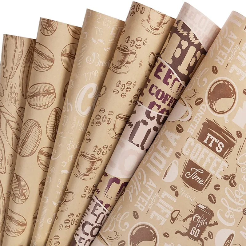 Custom Black Plain White Brown Happy Birthday Christmas Gift Wrapping Paper For Gifts