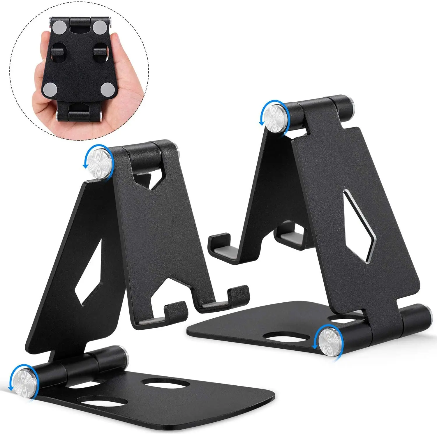 
 Adjustable tablet Stand Aluminum foldable mobile Holder with Anti-Slip Base and Convenient Charging Port mobile phone holder  