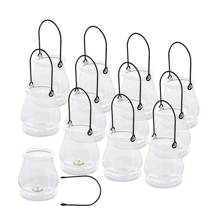 Стеклянные подсвечники фонари банки для свечей с металлической