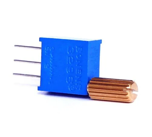 3296W 10K ohm multi-turn pcb potentiometer with 8mm shaft