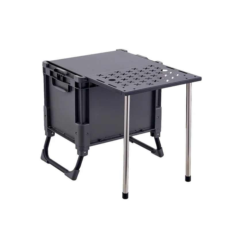 Multifunction outdoor Camping box With Table Kitchen Large Capacity folding Aluminium Table with Picnic BBQ Grill