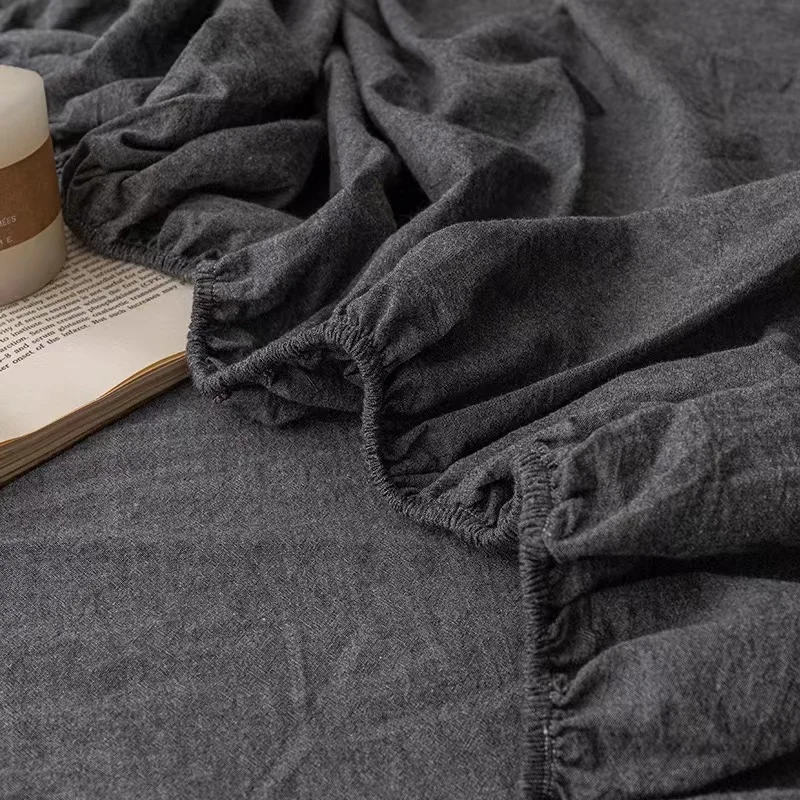 Classic Naturally High Quality Cotton Fitted Bedding Sheet 360-degree elastic Easy bed-making Bedding Sheet