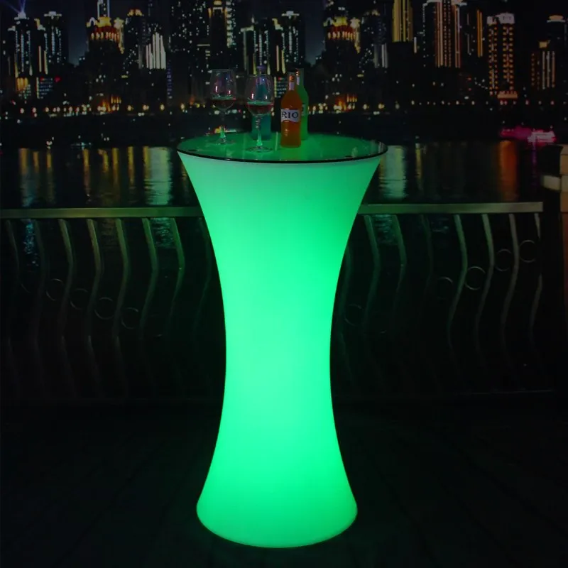 High class club RGV light cocktail led outdoor bar table