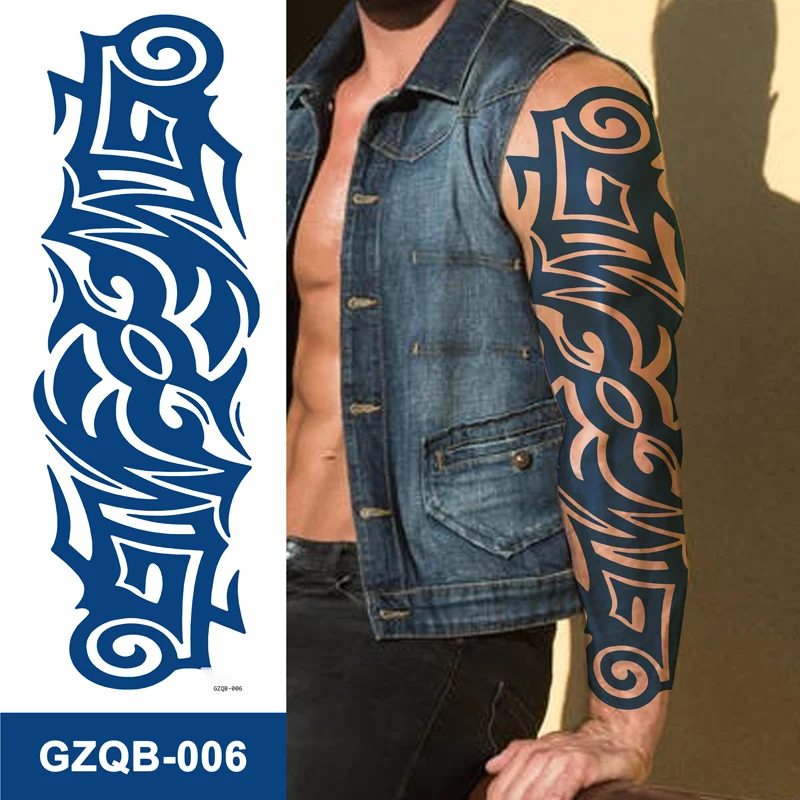 Juice Full Arm Tattoo Sticker Semi-Permanent Waterproof Temporary Dragon Totem Sleeve Body Art Tattoo Sticker