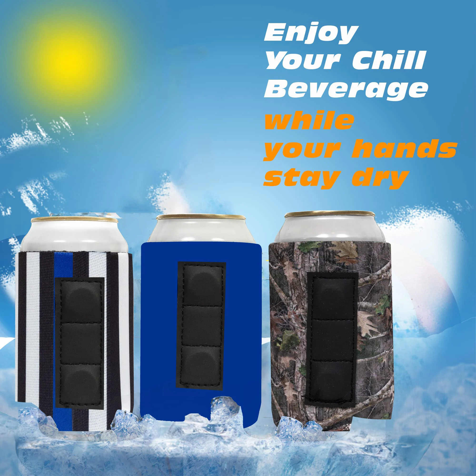 Custom Beer Magnet Can Cooler 12oz Insulated Neoprene Magnetic Stubby Holder with Logo