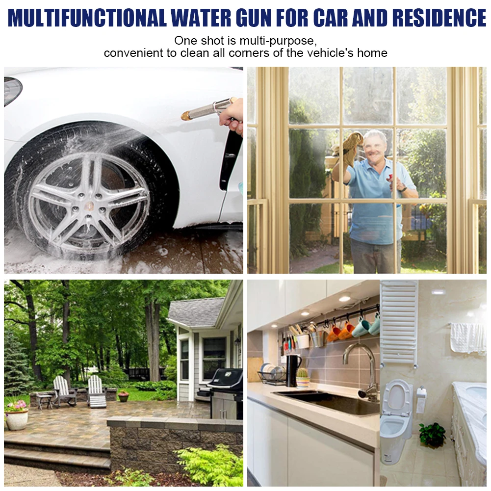 2.5/5/7.5/10M Expandable Garden Hose with Water Gun Adjustable Nozzle Flexible Pipe Hose High Pressure Sprinkler Foam Car Wash
