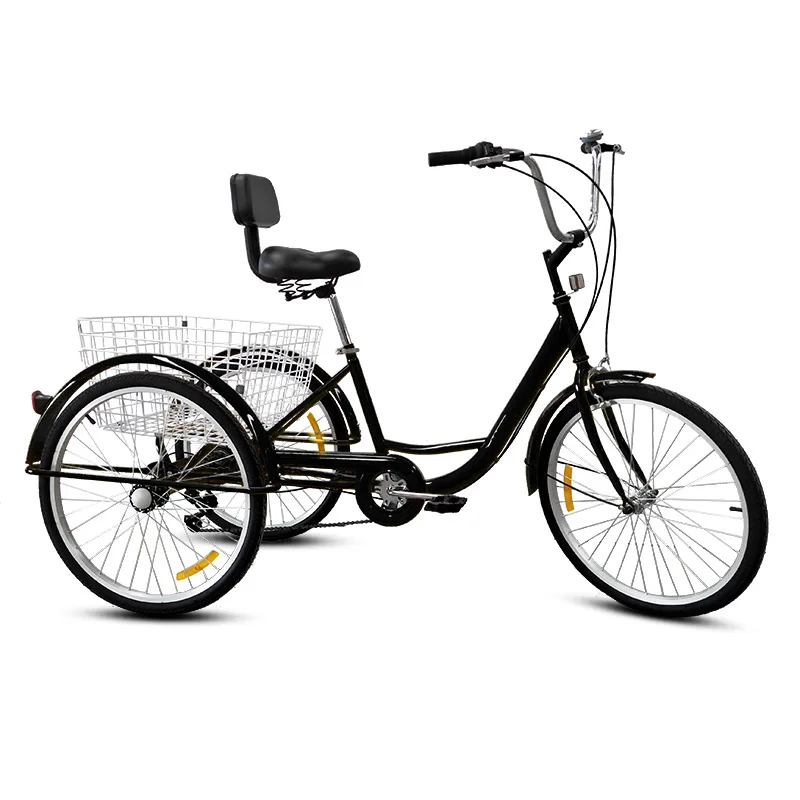 In stock supply human tricycle elderly pedal tri-wheel bike elderly recreational vehicle variable speed tricycle