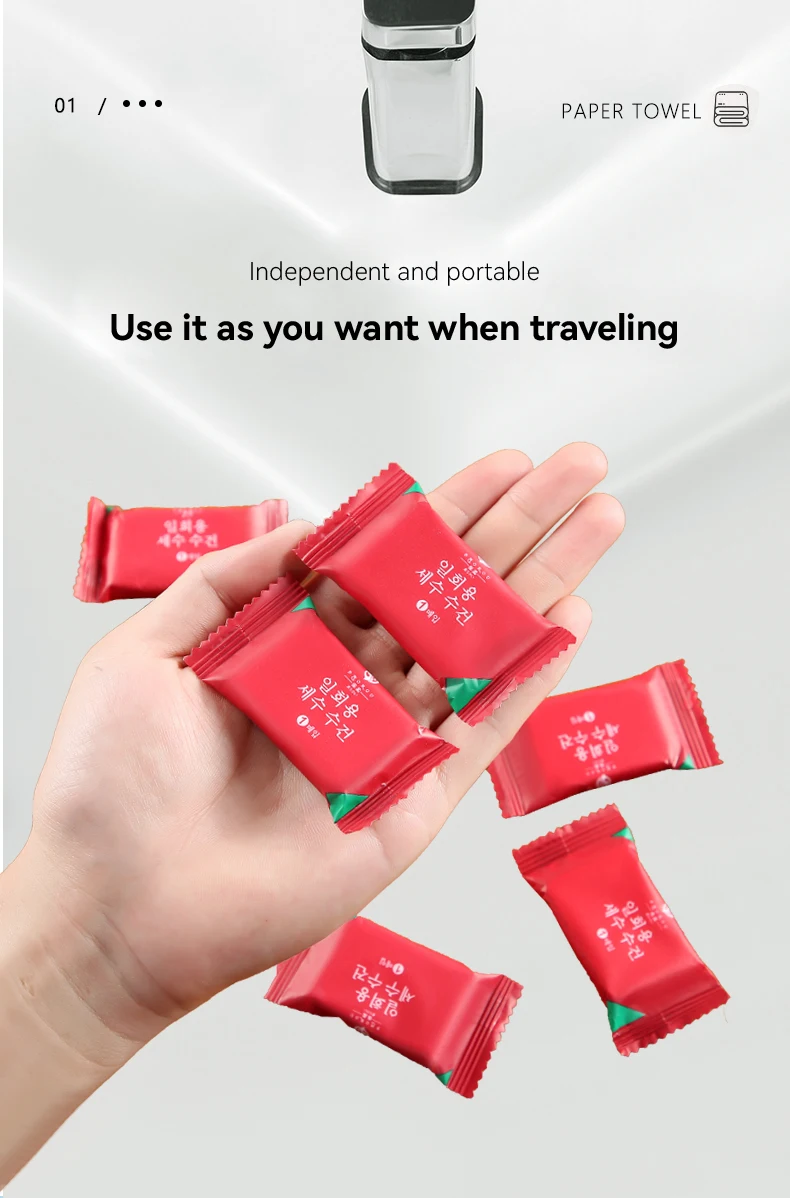 Eco- friendly mini compressed towel disposable cotton compressed travel towel tablets disposable towel magic