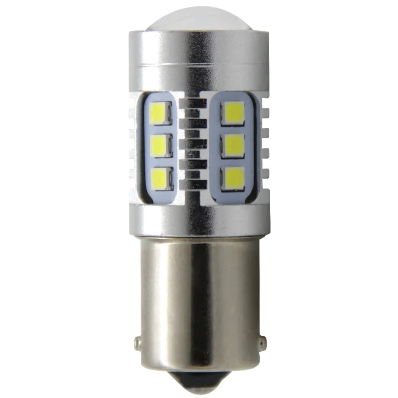  Светодиодная сигнальная лампа t20 t25 ba15s ba15d 2835 15smd canbus Автомобильная