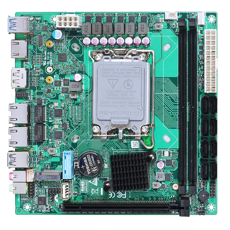 x86 Motherboard 12th Gen Alder Lake-S 8*SATA3.0 Nas Motherboard LGA 1700 H670/B660 ATX 2*DDR5 64GB Itx Motherboard
