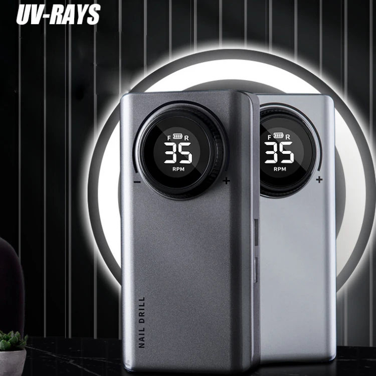 Custom Wholesale Logo Cordless Nail File Machine 35000RPM Professional Portable Electric Nail Drill 60W EU Nail Beauty Products