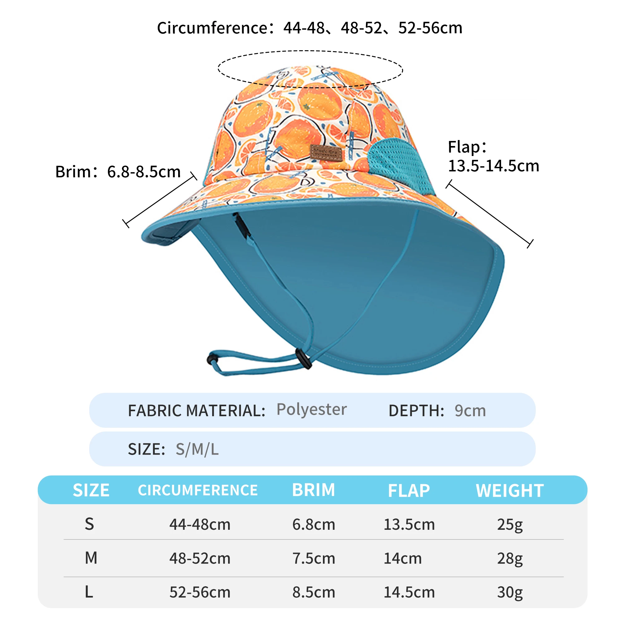 Summer Uv Protection Sun Visor Toddler Neck Cover Sun Protect Bucket Hat Kids Bucket Hat Custom Logo