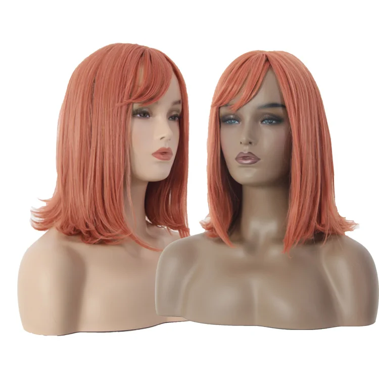 Реалистичный манекен головы с плечами бюста, черный женский манекен головы