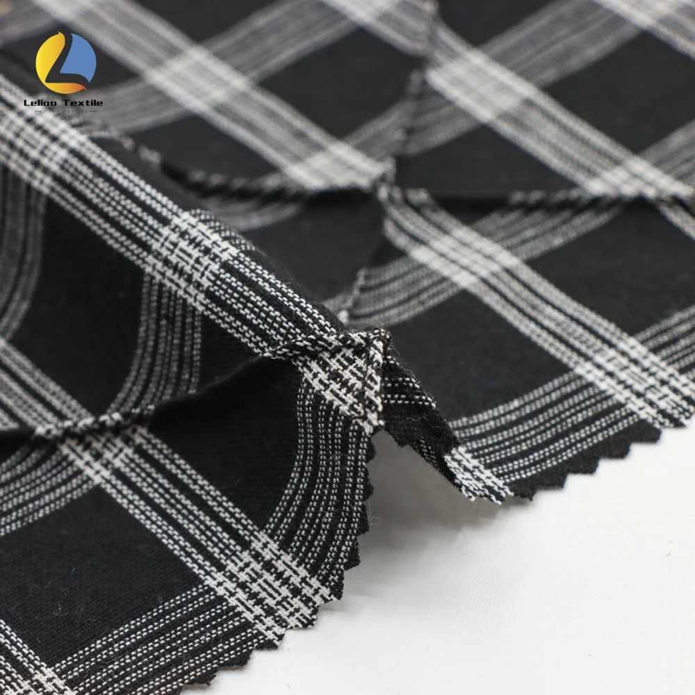 Beautiful Customized High-quality Woven Plaid Fabric 100%Cotton Yarn Dyed Gingham Fabric For Autumn Shirts For Women
