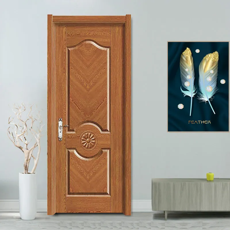 Good Quality Luxury Wood Door Design Modern Home Solid Wooden Door Apartment Interior Pre-hung Sliding Doors for Home