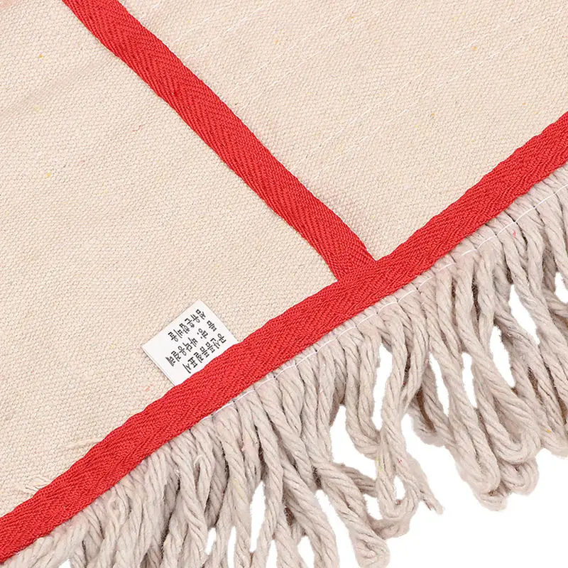 Factory wholesale Korean white flat dust mop, shopping mall lobby floor dust cleaning cotton flat mop head can be replaced