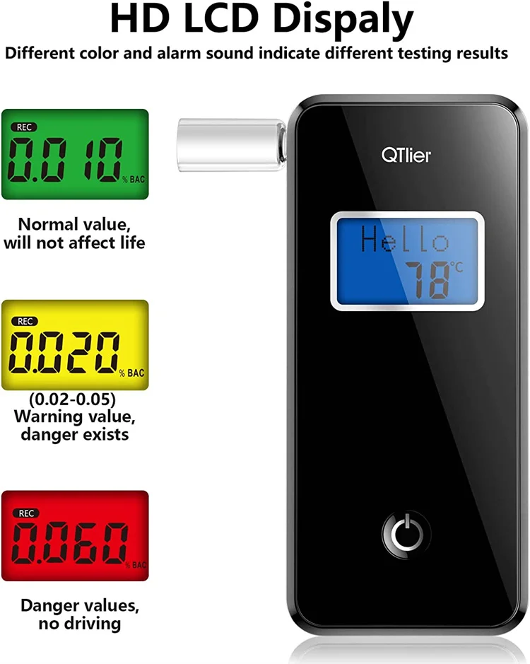 High-Performance Alcohol Tester OEM ODM LCD Digital Breathalyzer Alcohol Breathalyzer