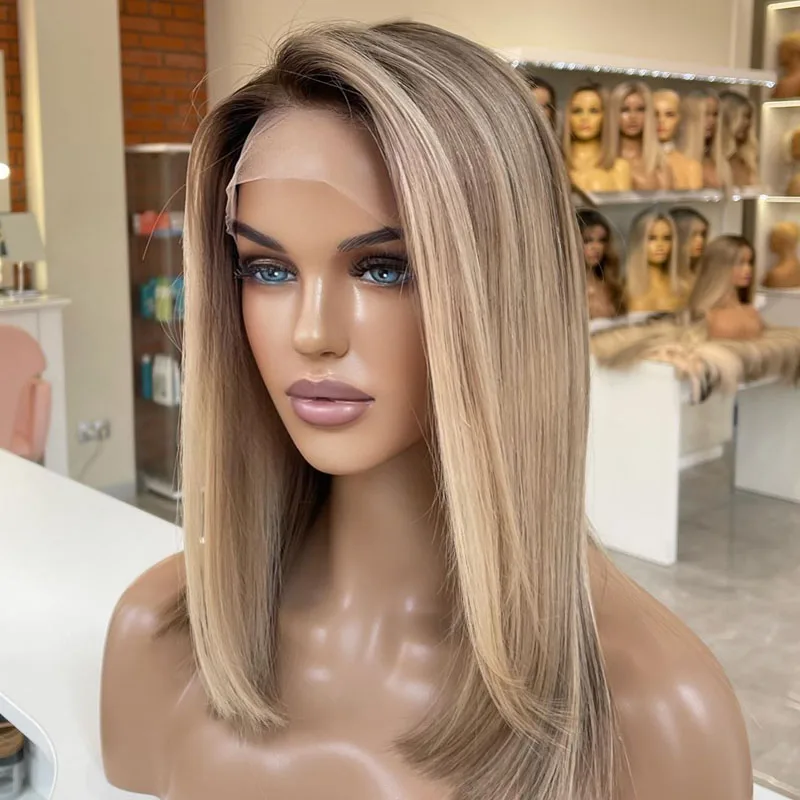 100% European Virgin Hair Jewish Wig Blonde Color Silk Base Kosher Jewish Wigs for Woman