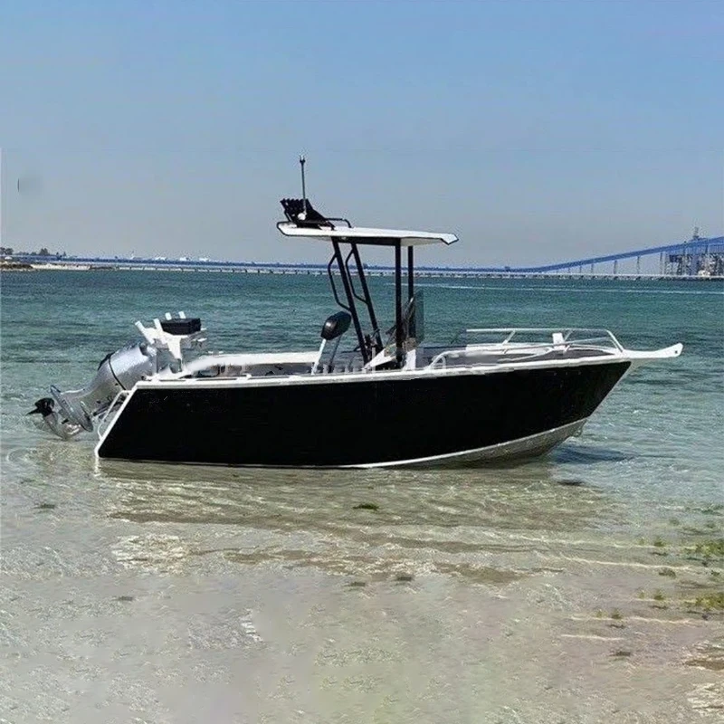 Совершенно новая алюминиевая рыболовная лодка Kinocean 21ft с V-корпусом для развлечений в рыбалке