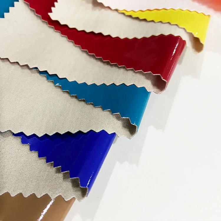 Зеркальная поверхность, тянущаяся в 4 направлениях, кожа, шерсть, задняя искусственная кожа PU ткань для одежды