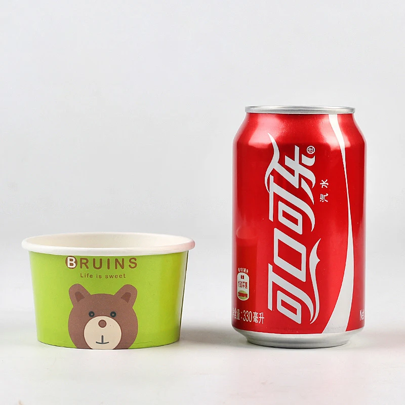 custom logo 3oz Manufacturers disposable white ice cream paper soup noodle cup with lid paper cup