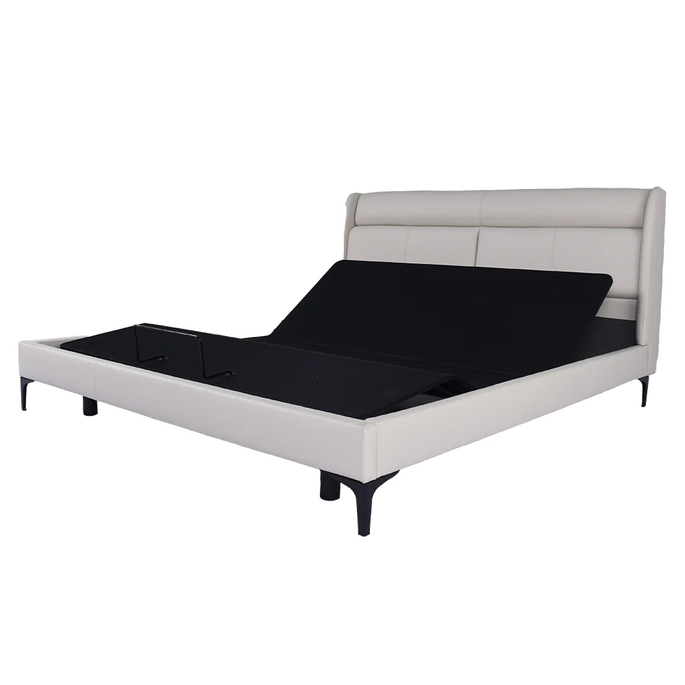 Tecforcare German Design smart bed app control king size adjustable bed frame hotel electric adjustable bed base with okin motor