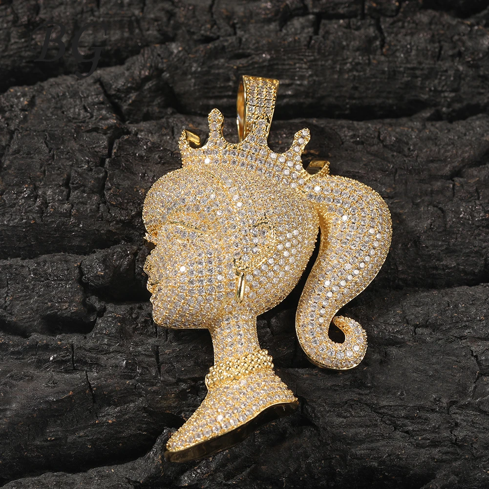Europe New Crown pendant necklace copper inlaid zircon niche pendant trendy all-matching accessories wholesale