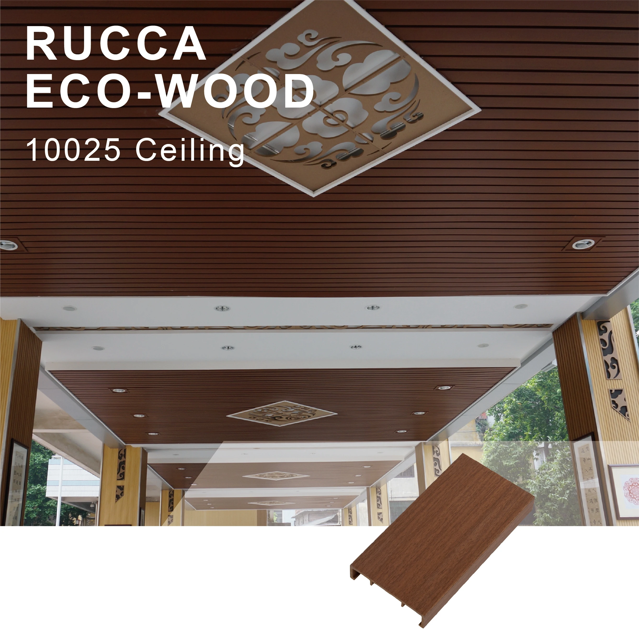 Ruccawood WPC building materials C01 pvc ceiling tile