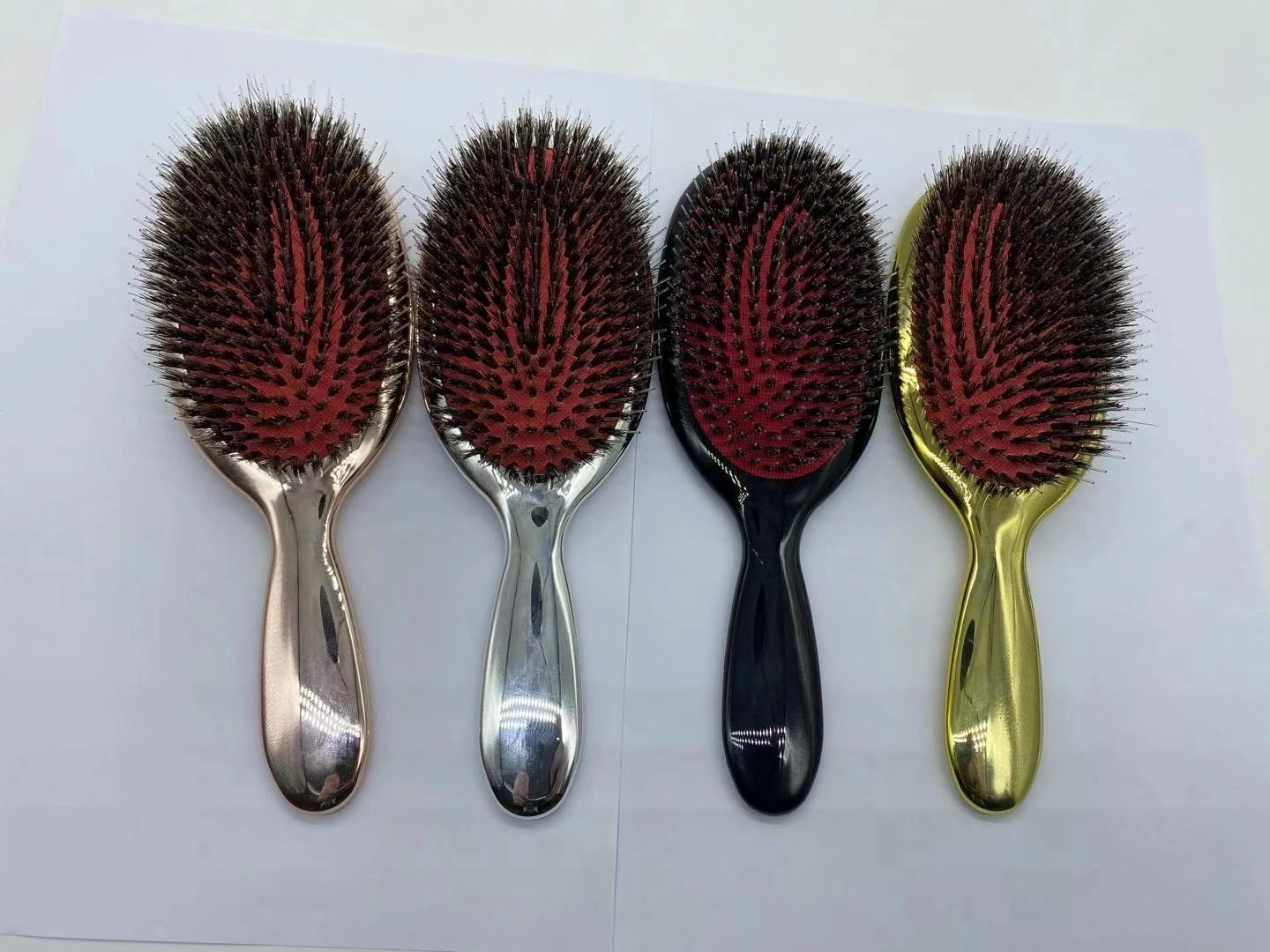 Detangling Nylon Bristle Boar Massage Hair Brush High Quality Custom Logo Hairbrush Pig Bristle Hair Brushes