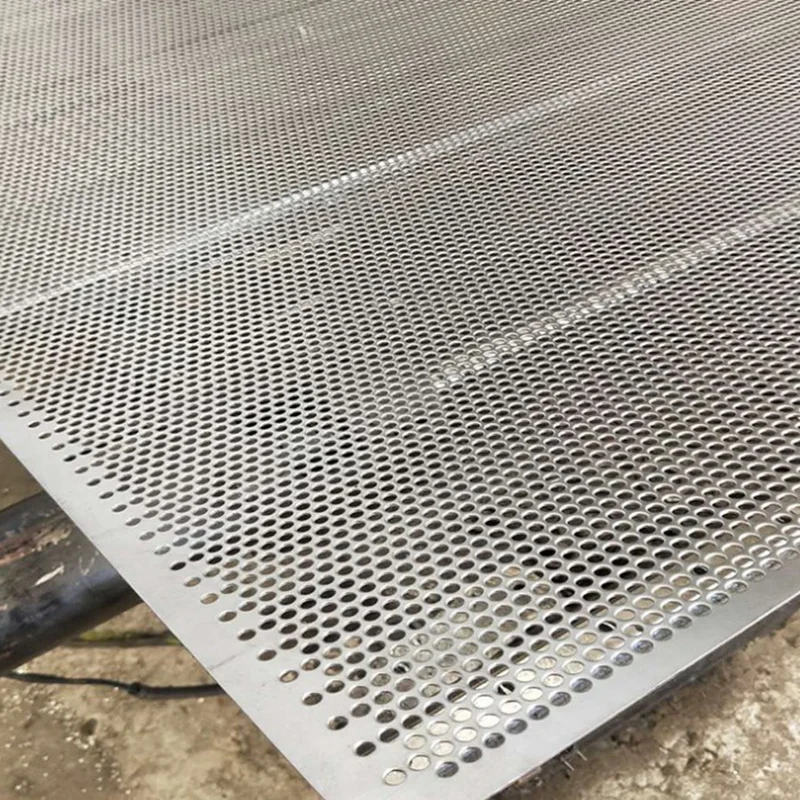 customized punched 1.2mm hole diameter stainless steel  304 sheet perforated SS plate 316L