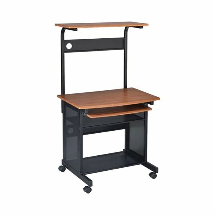 Vekin Home Office Furniture Wooden Computer Desk Steel and Wood Combination Movable Lifting computer table